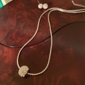 Pendant Necklace and Stud Earings